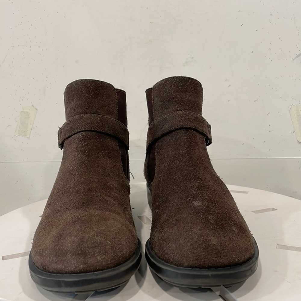KEDS Womens Genuine Suede Ankle Boot Brown Sz 8.5 Buckle Pull On‎ - Picture 4 of 9